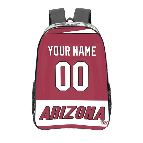KOPKOC Arizona Football Transparent backpack Custom Name and Number Gifts