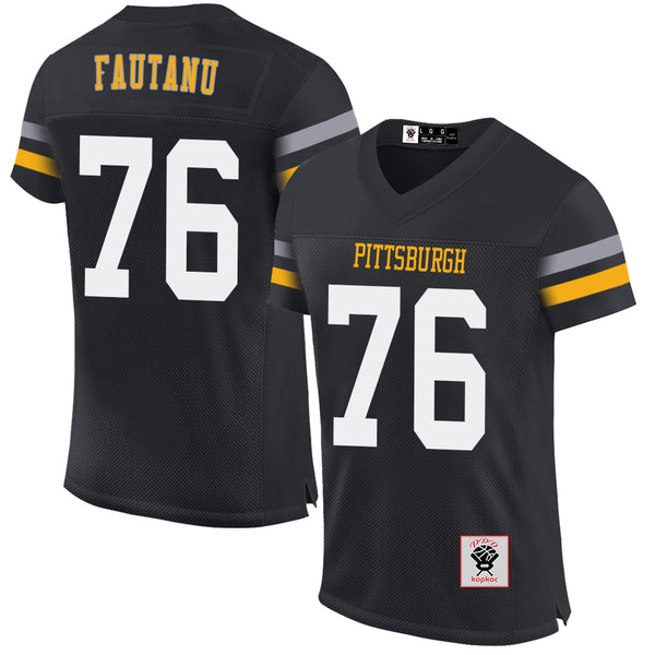 Kopkoc Pittsburgh Black 76 Fautanu Football Stitched Jerseys
