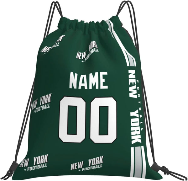 Mochila con cordón KOPKOC New York J de 35 x 40 cm, personalizable con nombre y número, ideal como regalo para hombres, jóvenes y niños.