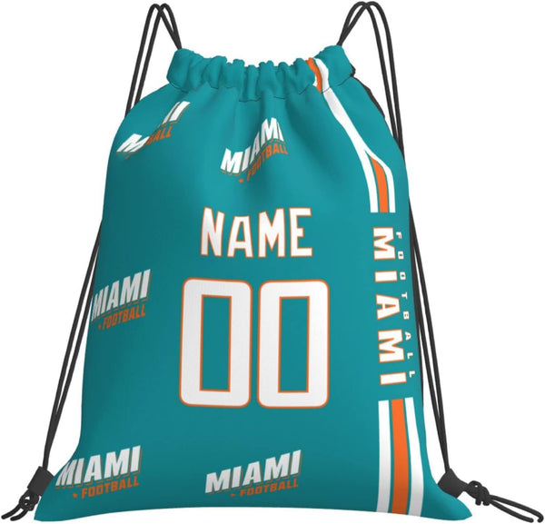 Mochilas con cordón KOPKOC Miami de 35 x 40 cm. Personaliza con nombre y número. Regalos para hombres, jóvenes y niños.