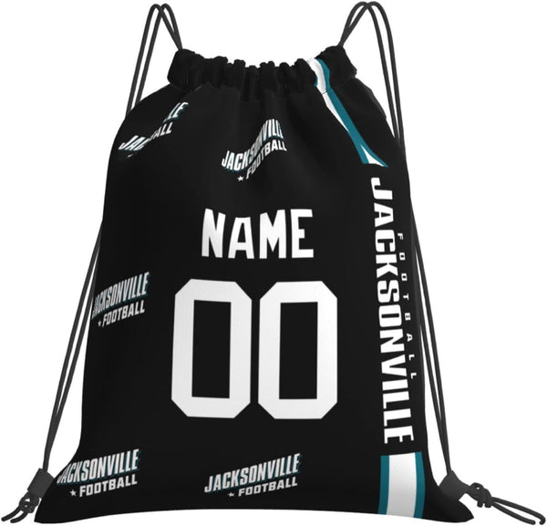 Bolsas con cordón KOPKOC Jacksonville de 35 x 40 cm. Mochila personalizada con nombre y número para hombres, jóvenes y niños. Regalos.