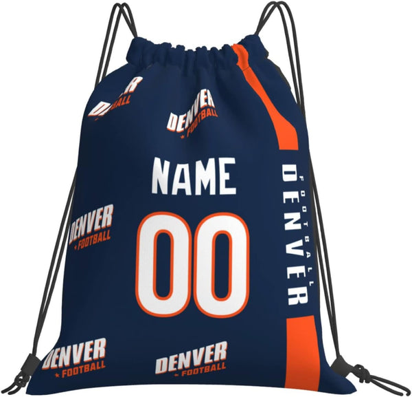 Bolsas con cordón KOPKOC Denver de 35 x 40 cm. Mochila personalizada con nombre y número para hombres, jóvenes y niños. Regalos.