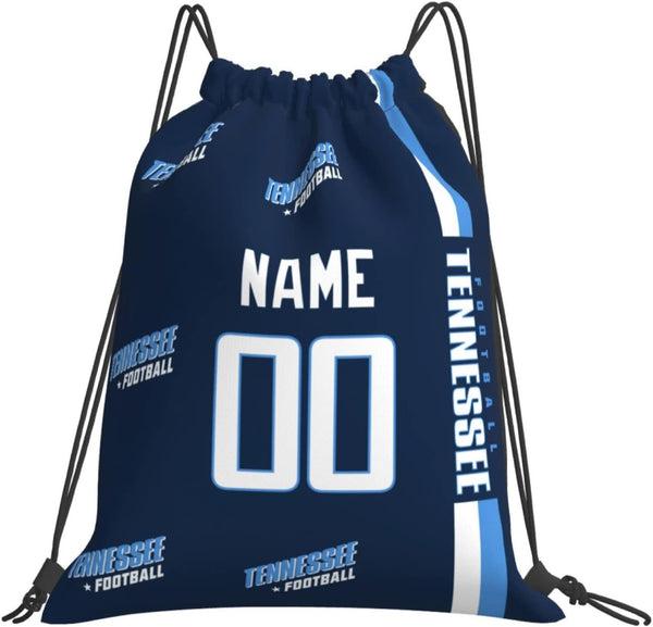 Bolsas con cordón KOPKOC Tennessee de 35 x 40 cm. Mochila personalizada con nombre y número para hombres, jóvenes y niños. Regalos.