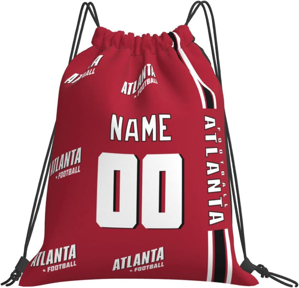 Bolsas con cordón KOPKOC Atlanta de 35 x 40 cm. Mochila personalizada con nombre y número para hombres, jóvenes y niños. Regalos.