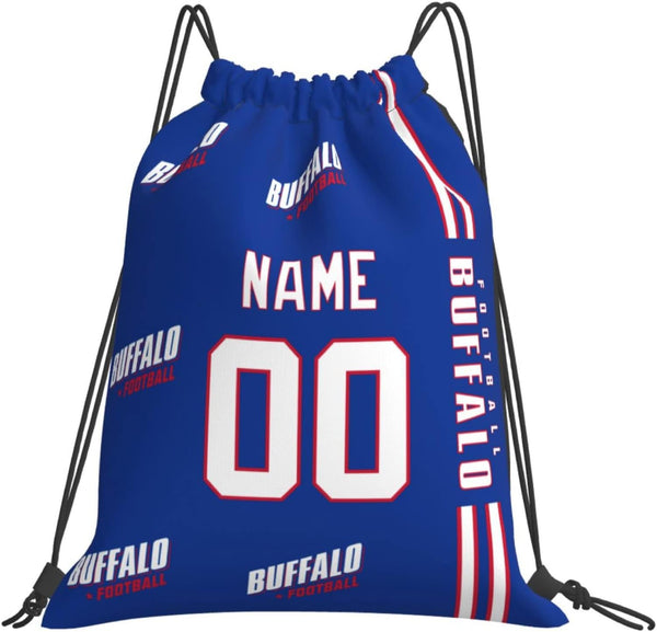 Bolsas con cordón KOPKOC Buffalo de 35 x 40 cm. Mochila personalizada con nombre y número para hombres, jóvenes y niños. Regalos.