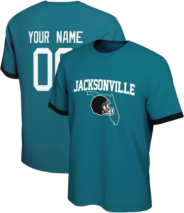 Camiseta KOPKOC Jacksonville de cuello redondo y manga corta con nombre y número personalizados para hombres y jóvenes