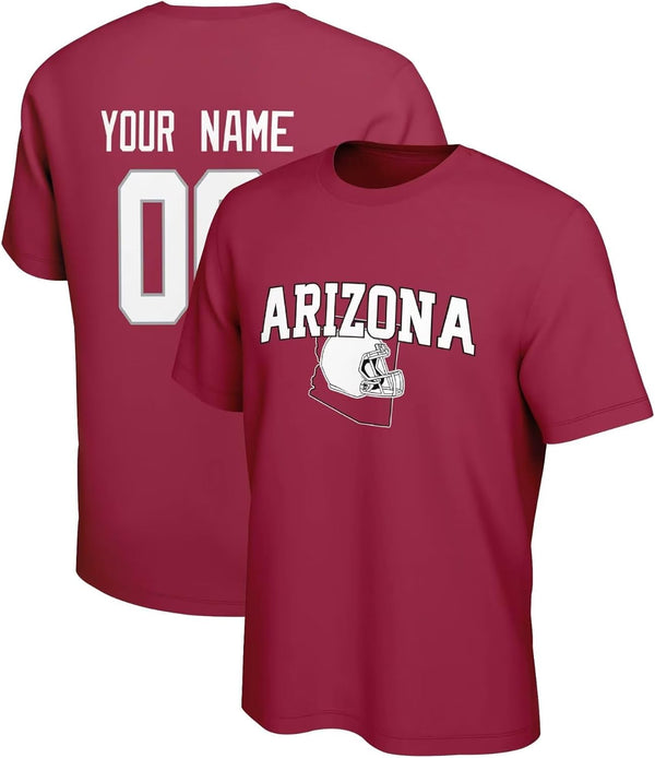 Camiseta KOPKOC Arizona de cuello redondo y manga corta con nombre y número personalizados para hombres y jóvenes