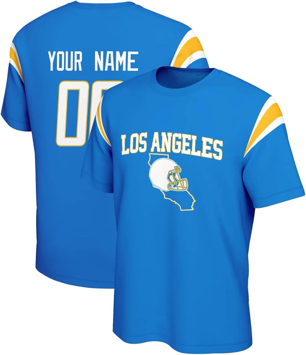 Camiseta KOPKOC Los Ángeles C de cuello redondo y manga corta con nombre y número personalizados para hombres y jóvenes