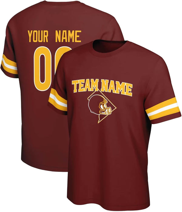 Camiseta KOPKOC Washington de cuello redondo y manga corta con nombre y número personalizados para hombres y jóvenes