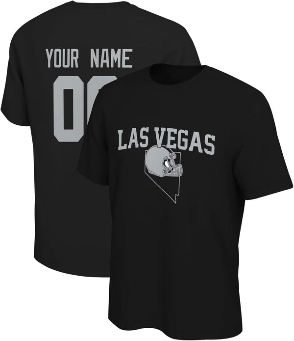 Camiseta KOPKOC Las Vegas con cuello redondo, manga corta, nombre personalizado y número para hombres y jóvenes