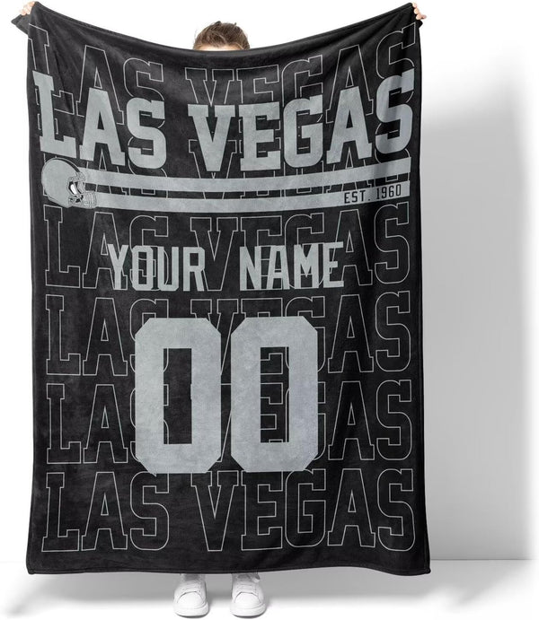 Manta KOPKOC Las Vegas para hombres, mujeres y niños, regalo personalizado con nombre y número