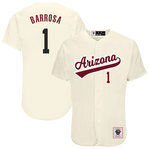 Kopkoc  Arizona White Barrosa 1 Baseball  Stitched Jerseys