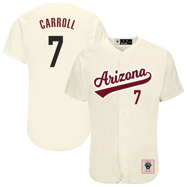 Kopkoc  Arizona White Carroll 7 Baseball  Stitched Jerseys