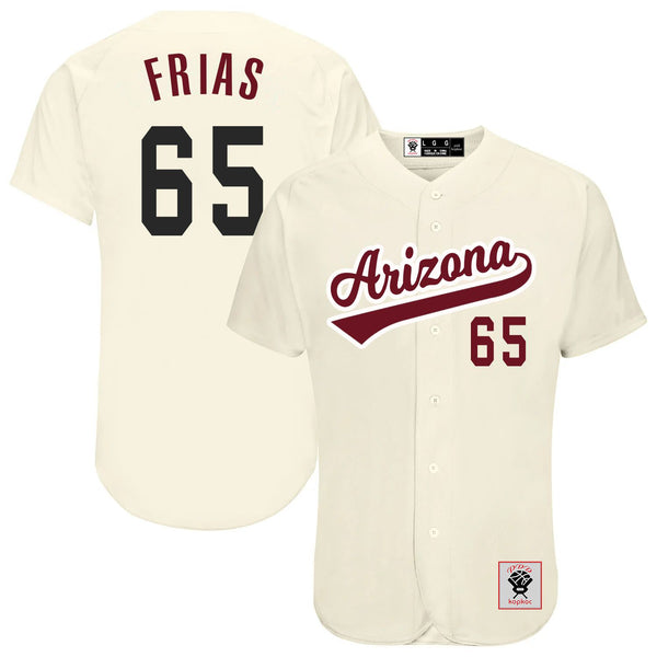 Kopkoc  Arizona White Frias 65 Baseball  Stitched Jerseys