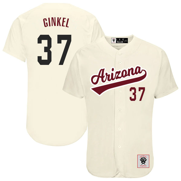 Kopkoc  Arizona White Ginkel 37 Baseball  Stitched Jerseys