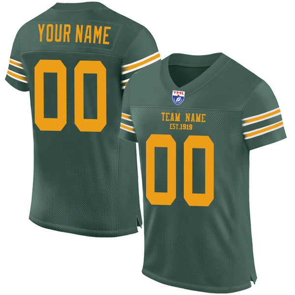 Camiseta de fútbol KOPKOC Green Bay de manga corta con cuello en V y nombre personalizado para hombres, jóvenes y mujeres, regalo