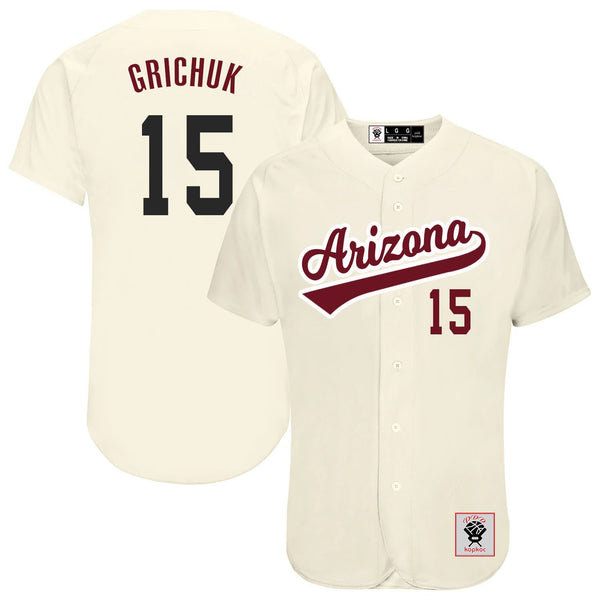 Kopkoc  Arizona White Grichuk 15 Baseball  Stitched Jerseys