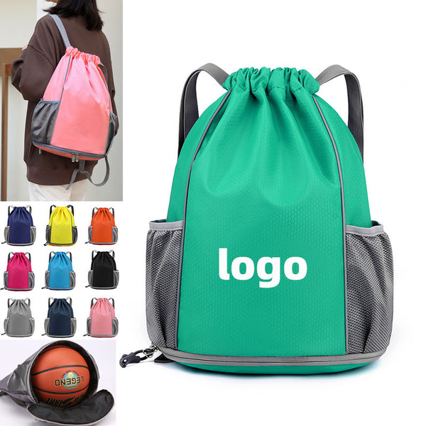 Drawstring Bag Drawstring Bag Outdoor Sports Soccer Basketball Backpack Sports Marathon Sports Bag Custom Logo Printing Gifts