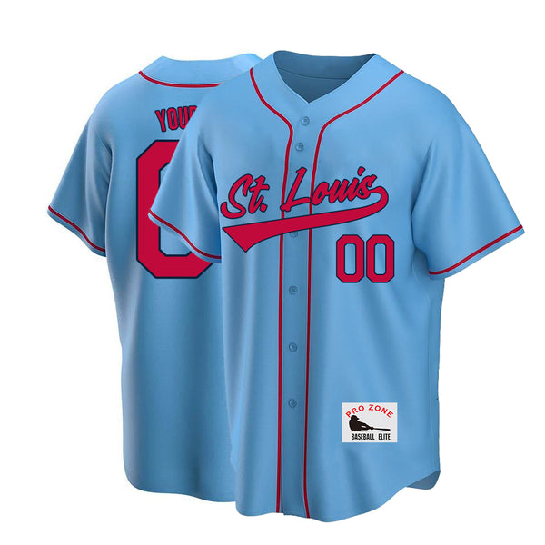 Camiseta de béisbol KOPKOC St. Louis de manga corta y cuello en V, personalizada con nombre y número, para hombres, jóvenes y mujeres. Regalos.
