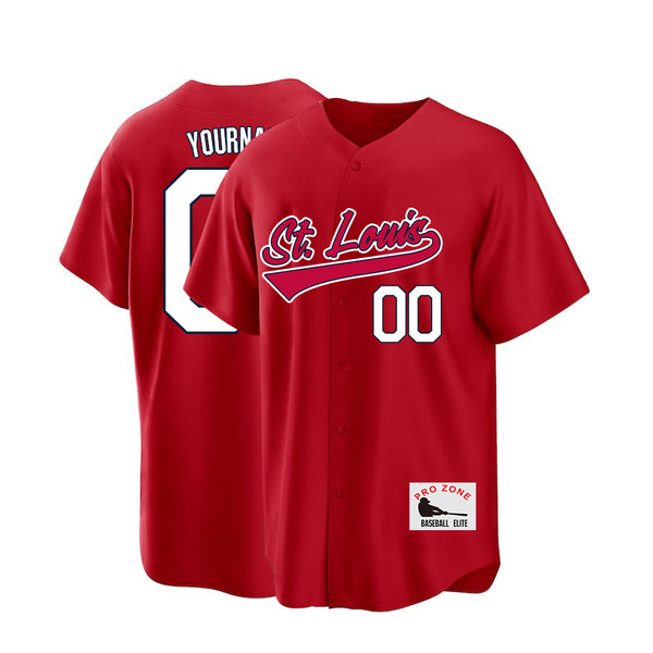 Camiseta de béisbol KOPKOC St. Louis de manga corta y cuello en V, personalizada con nombre y número, para hombres, jóvenes y mujeres. Regalos.