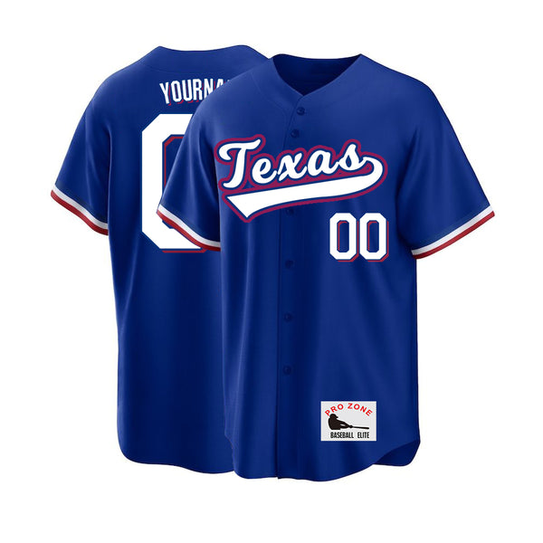 Camiseta de béisbol KOPKOC Texas de manga corta con cuello en V y nombre y número personalizados para hombres, jóvenes y mujeres. Regalos.