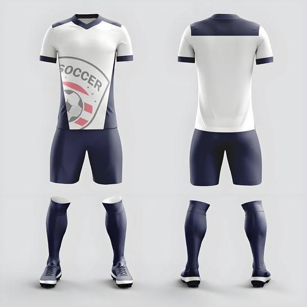 11-Full Body Soccer Suit Set Team Competition Training Team Uniform Adult Short Sleeve Sports