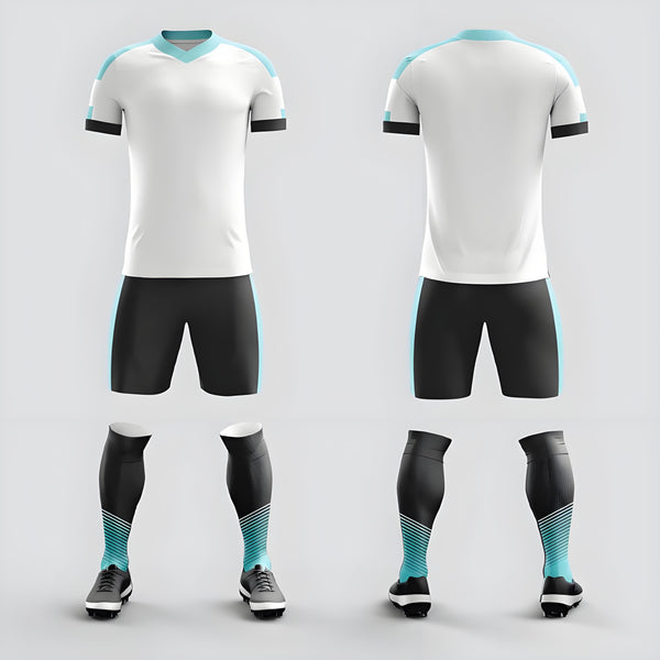 3-Full Body Soccer Suit Set Team Competition Training Team Uniform Adult Short Sleeve Sports