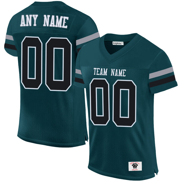 Camiseta de fútbol KOPKOC de Filadelfia, cuello en V, manga corta, color verde, estilo personalizado, nombre y número, para hombres, jóvenes y mujeres, regalo