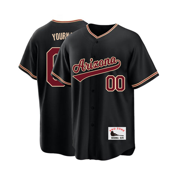 Camiseta de béisbol KOPKOC Arizona de manga corta con cuello en V y nombre y número personalizados para hombres, jóvenes y mujeres. Regalos.