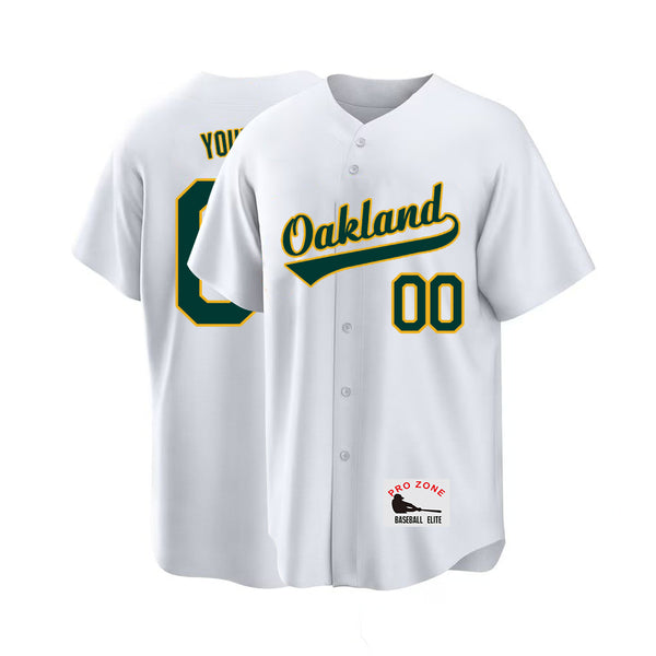 Camiseta de béisbol KOPKOC Oakland de manga corta con cuello en V y nombre y número personalizados para hombres, jóvenes y mujeres. Regalos.