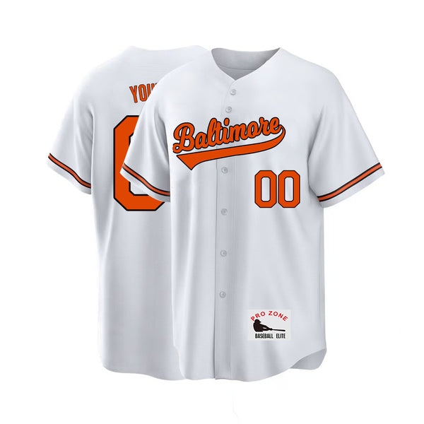 Camiseta de béisbol KOPKOC Baltimore de manga corta con cuello en V y nombre y número personalizados para hombres, jóvenes y mujeres. Regalos.