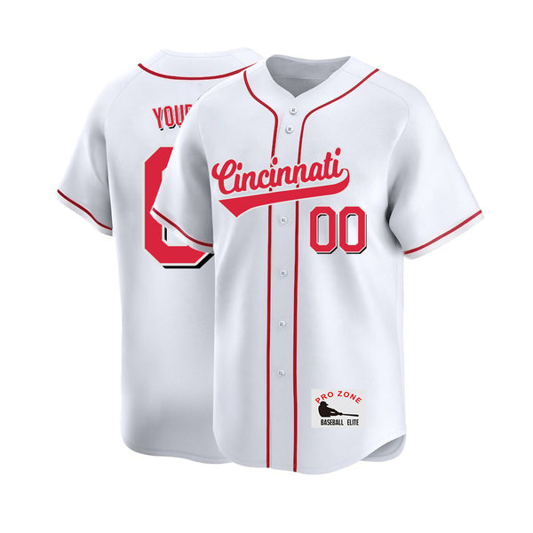 Camiseta de béisbol KOPKOC Cincinnati de manga corta con cuello en V y nombre y número personalizados para hombres, jóvenes y mujeres. Regalos.