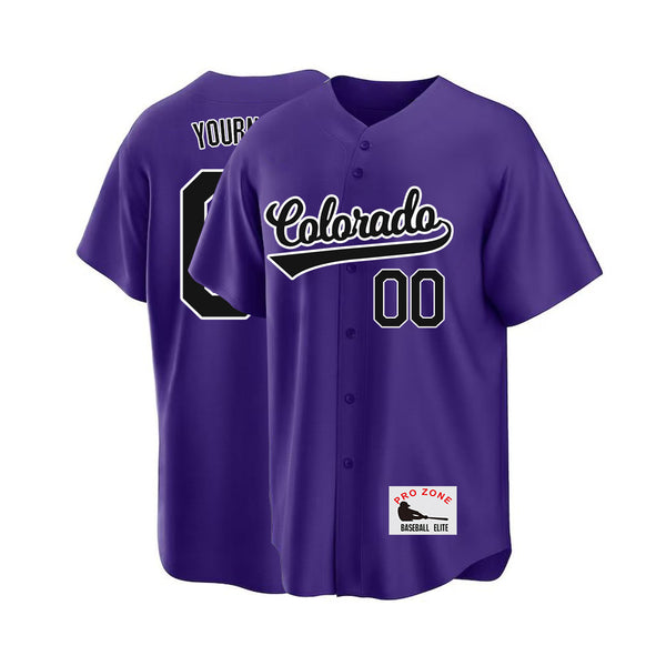 Camiseta de béisbol KOPKOC Colorado de manga corta con cuello en V y nombre y número personalizados para hombres, jóvenes y mujeres. Regalos.