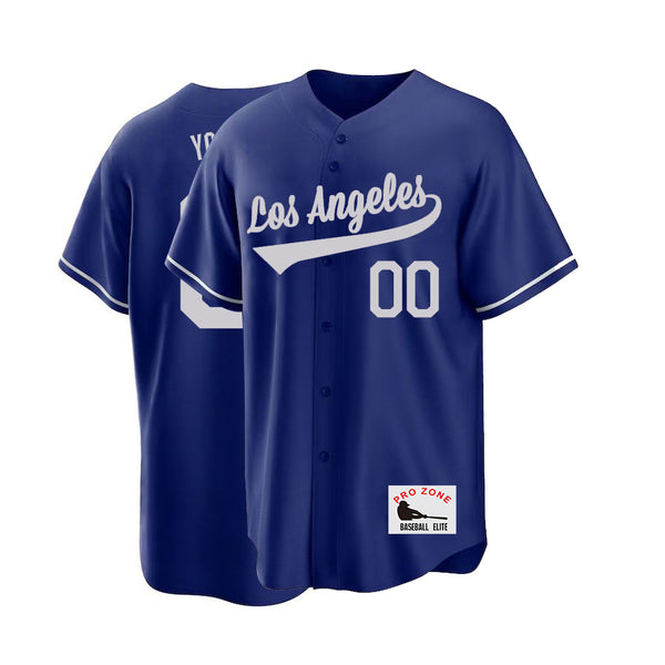 Camiseta de béisbol KOPKOC Los Ángeles de manga corta con cuello en V y nombre y número personalizados para hombres, jóvenes y mujeres. Regalos.