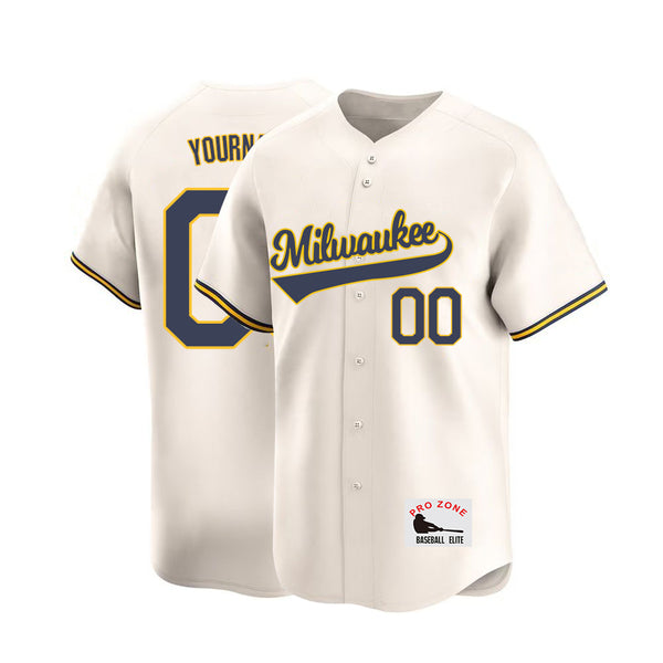 Camiseta de béisbol KOPKOC Milwaukee de manga corta con cuello en V y nombre y número personalizados para hombres, jóvenes y mujeres. Regalos.