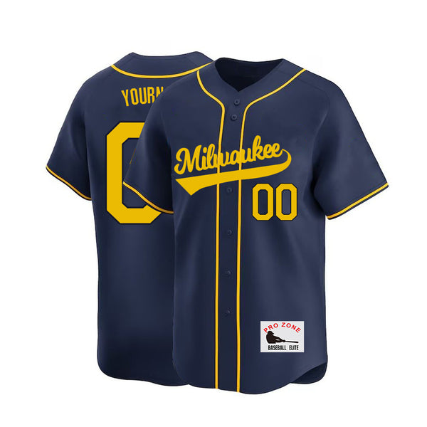 Camiseta de béisbol KOPKOC Milwaukee de manga corta con cuello en V y nombre y número personalizados para hombres, jóvenes y mujeres. Regalos.