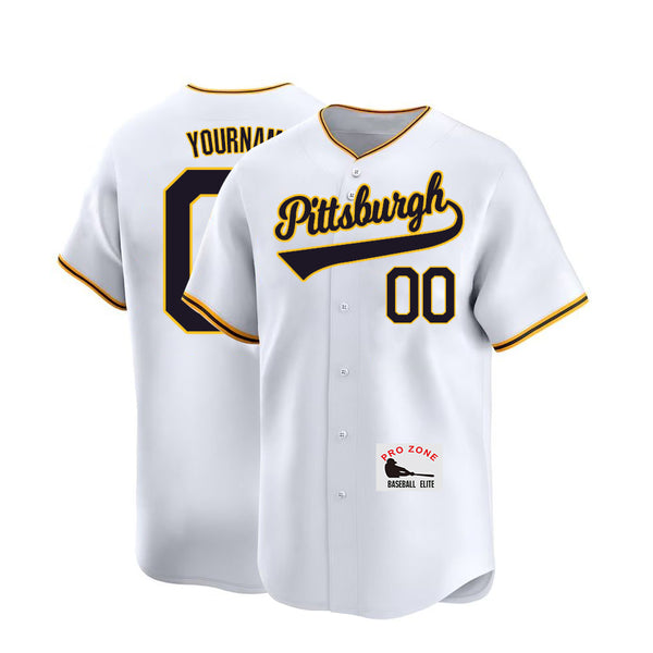 Camiseta de béisbol KOPKOC Pittsburgh de manga corta con cuello en V y nombre y número personalizados para hombres, jóvenes y mujeres. Regalos.
