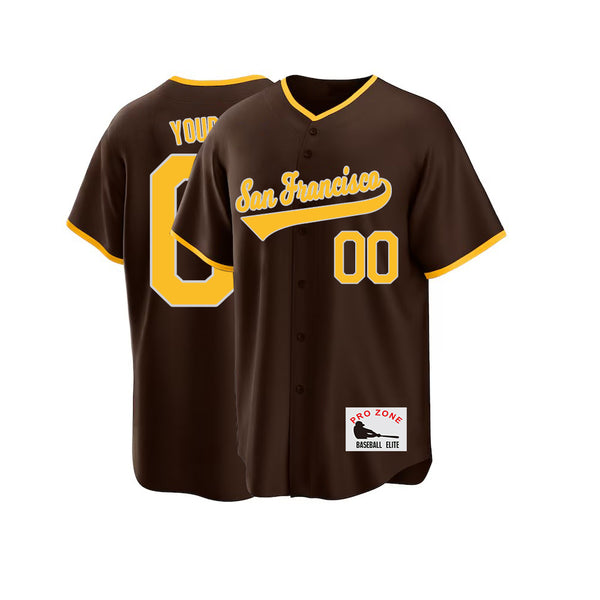 Camiseta de béisbol KOPKOC San Diego de manga corta con cuello en V y nombre y número personalizados para hombres, jóvenes y mujeres. Regalos.