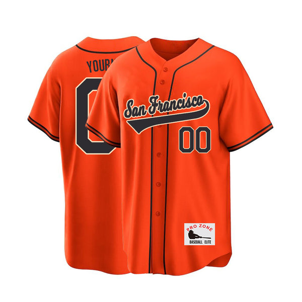 Camiseta de béisbol KOPKOC San Francisco de manga corta con cuello en V y nombre y número personalizados para hombres, jóvenes y mujeres. Regalos.